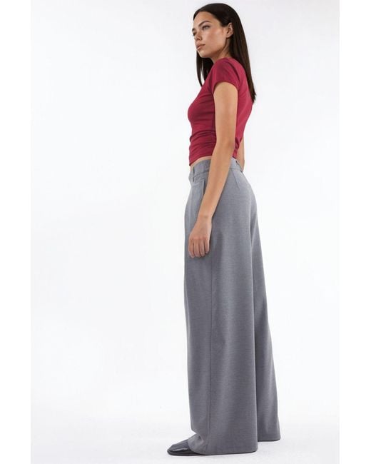 Hiccup Red High Waist Wide Leg Palazzo Pants