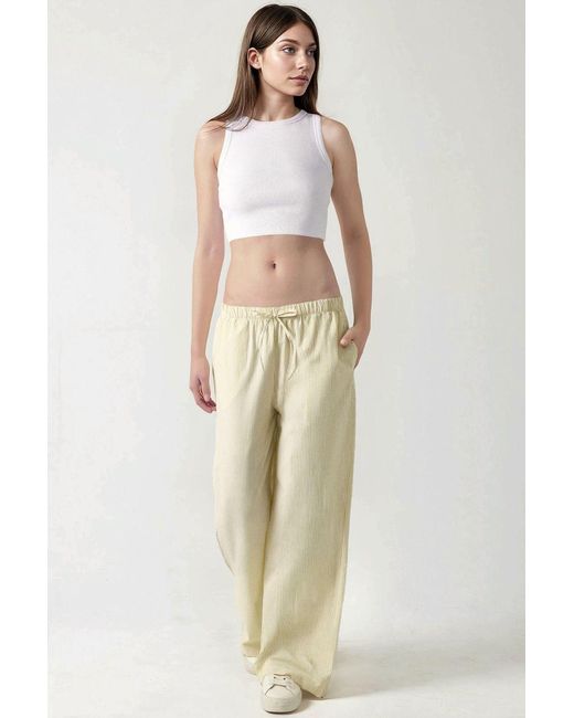 Hiccup Natural Elastic Waist Striped Cotton Lounge Bottoms