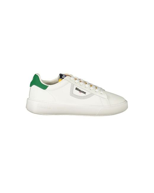 Blauer White Usa Sneakers Casual Leather for men