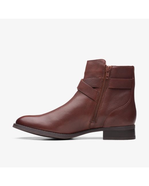 Clarks Brown Hamble Buckle British Tan Leather Boots