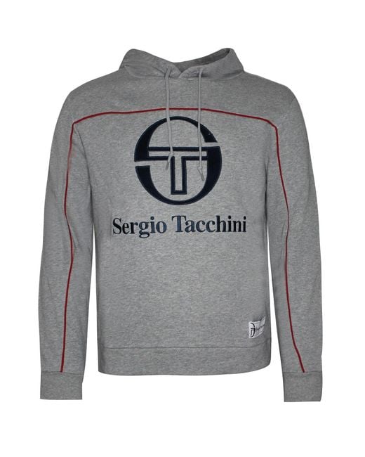 Sergio Tacchini Gray Ground Hoodie Pullover Sweater Jumper 37865 915 X19A Textile for men