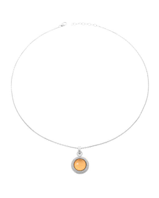 Orphelia Metallic 925 Sterling Chain With Pendant
