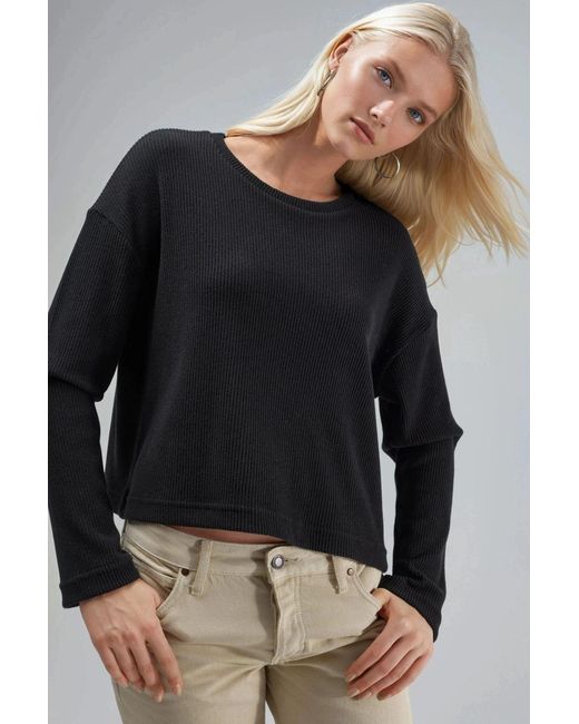 Busem Black Rippstrick Crew Neck Pullover