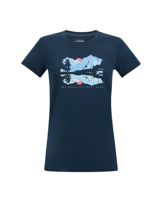 Regatta Blue Ladies Mountain Scene T-Shirt