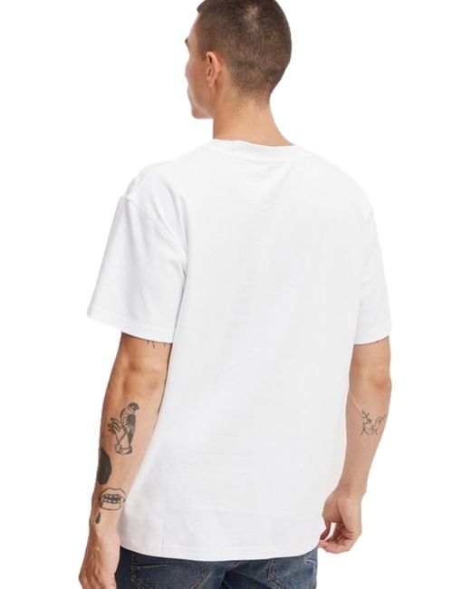 Solid T-Shirt in White für Herren