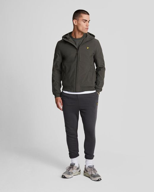 Lyle & Scott Fleece Achter Softshell Jacket in het Gray voor heren