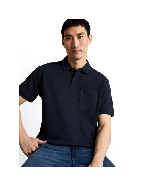 Tom Tailor Structured Polo With in het Blue voor heren