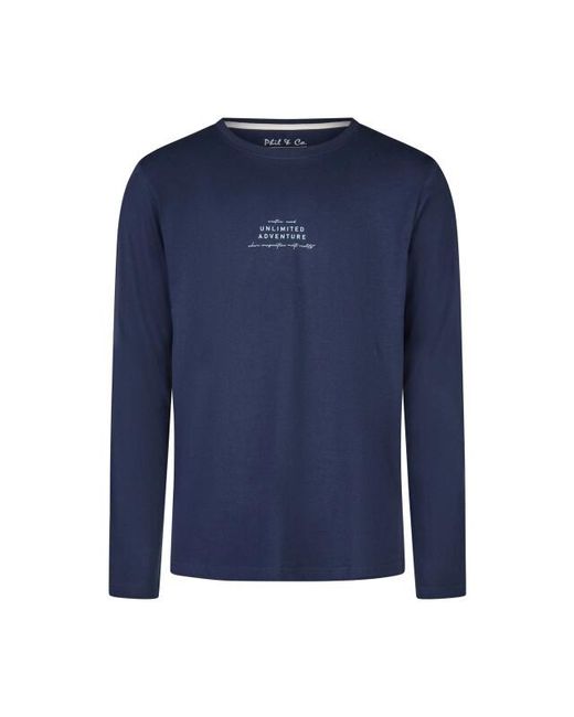Phil & Co. Berlin Pyjama Set Lang Donkerblauw/Grijs Gestreept in het Blue voor heren