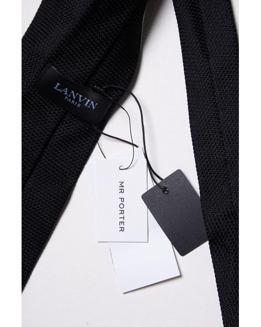 Lanvin Black Structured Tie Silk for men