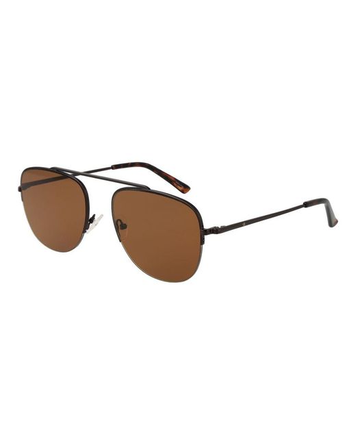 Champion Brown Gold Metal Sunglasses for men