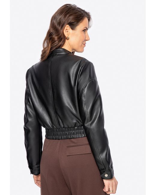 Wittchen Eco-Leren Jas Met Trekkoord Eco-Leer in het Black