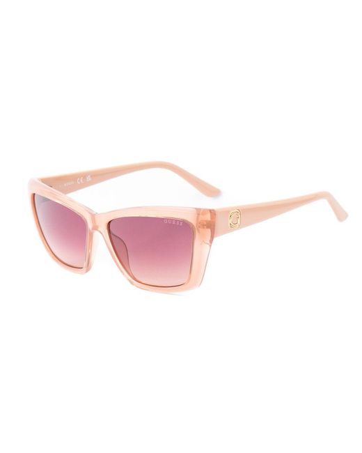 Guess Pink Beige Resin Sunglasses