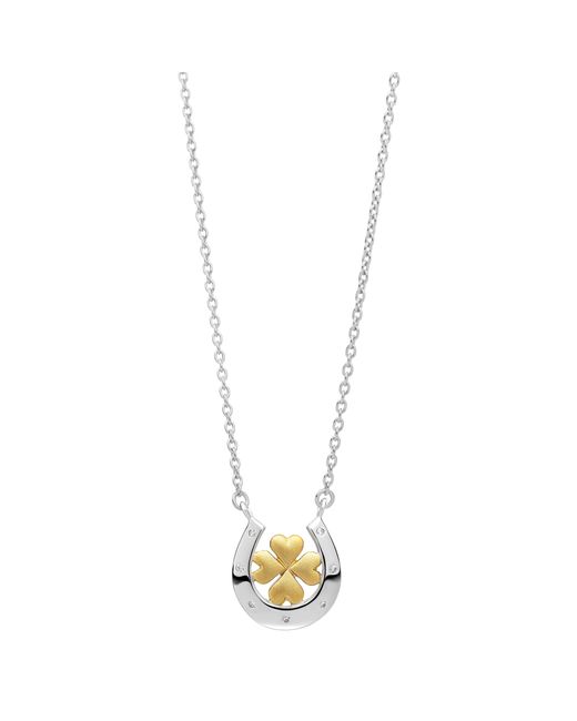Orphelia Metallic 'Signature' 925 Sterling Set: Chain-Pendant + Earrings