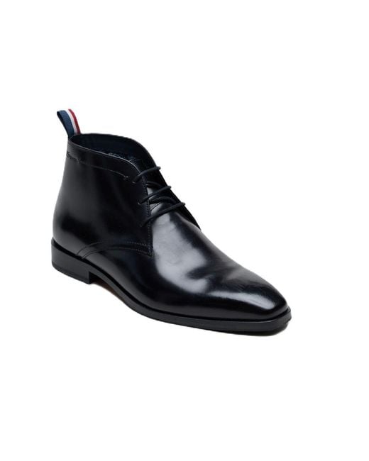 Ben Sherman Black London Brush Off Leather Boots for men