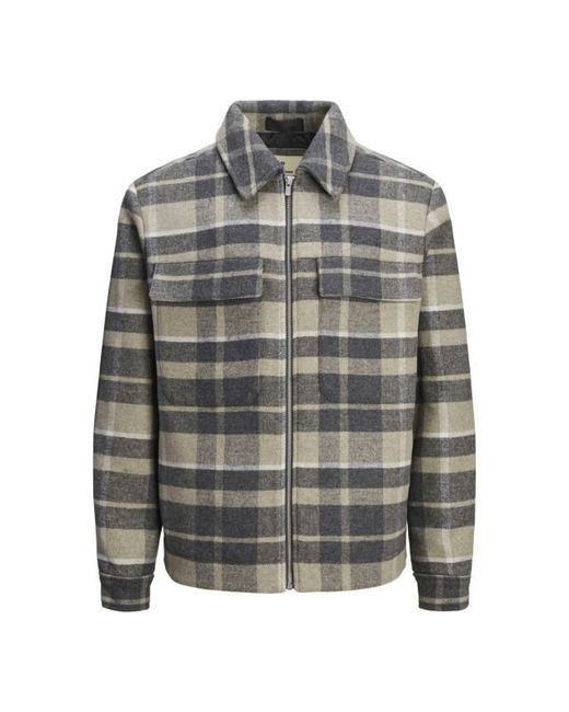 Jack & Jones Jprblurussel Wool Blend Jacket Sn Dessin in het Gray voor heren