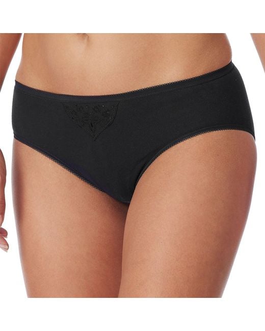 Schiesser Cotton Essentials Slip in het Black