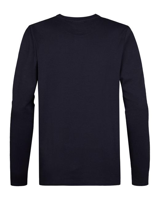 Petrol Industries Katoen T-Shirt Met Lange Mouwen Miller in het Blue voor heren