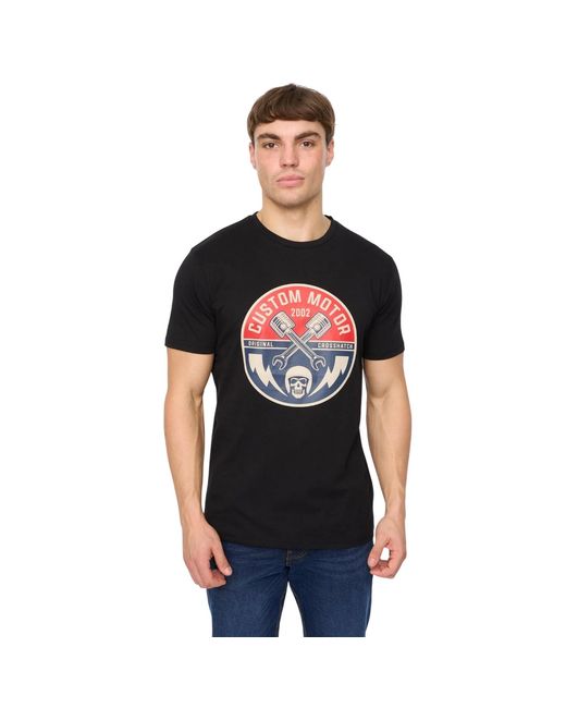 Crosshatch Black Moules T-Shirt Cotton for men