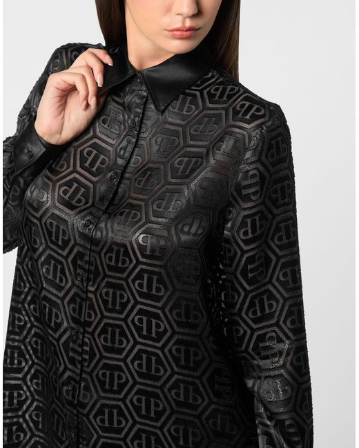 Philipp Plein Shirt Monogram in het Black