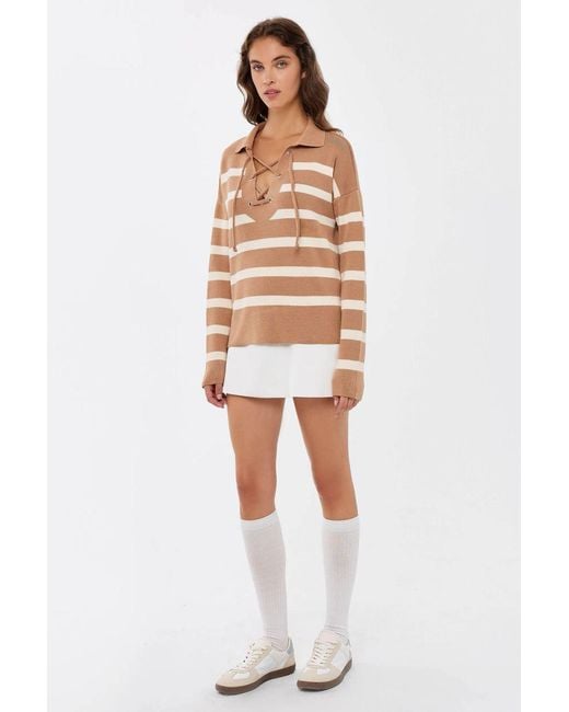 Hiccup Multicolor Striped Relaxed Knit Sweater