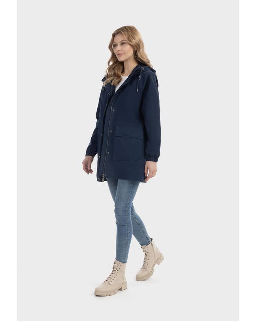 Dreimaster Jas Dames Donker Marine in het Blue