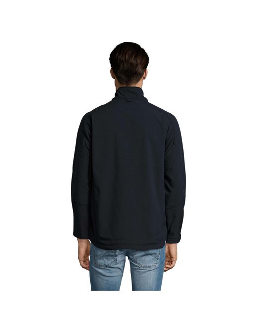Sol's Relax Soft Shell Jas (Afgrond) in het Black voor heren
