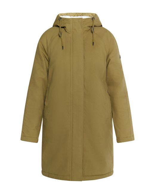 Dreimaster Winter Parka Dames Lichte Olijf in het Green