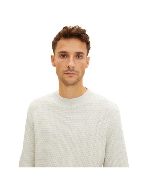Tom Tailor Structured Crew Neck Licht in het Gray voor heren