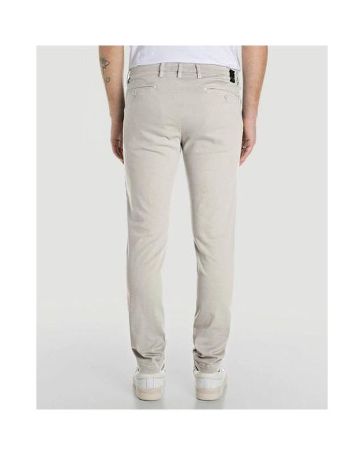 Replay Zeumar Hyperflex Chino in het Natural voor heren
