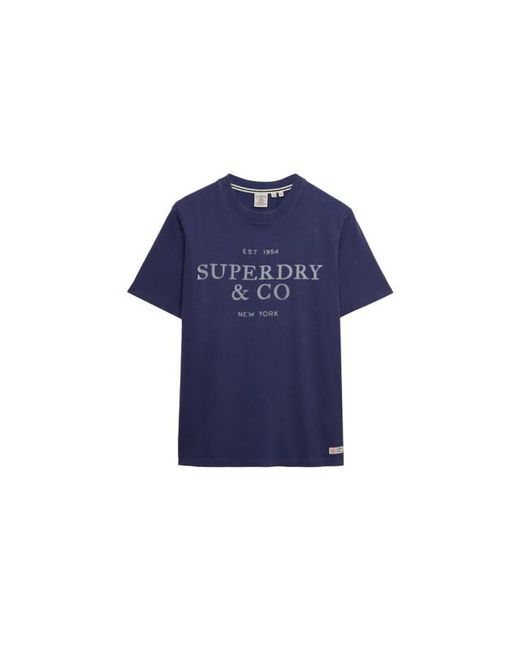 Superdry 1954 Company Relaxed Tee Raf in het Blue voor heren