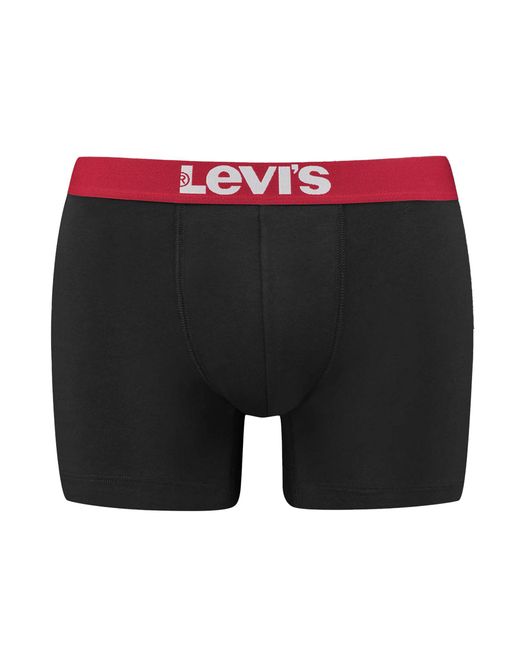 Levi's Levi's Solid Basic Boxer Brief Org Co 4P Ecom Boxershorts in het Black voor heren