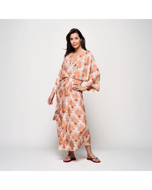 Mart Visser Caroline Tensen Islay Kimono Jurk Multi in het Pink
