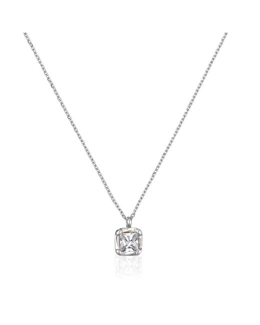 Orphelia Metallic 925 Sterling Chain With Pendant