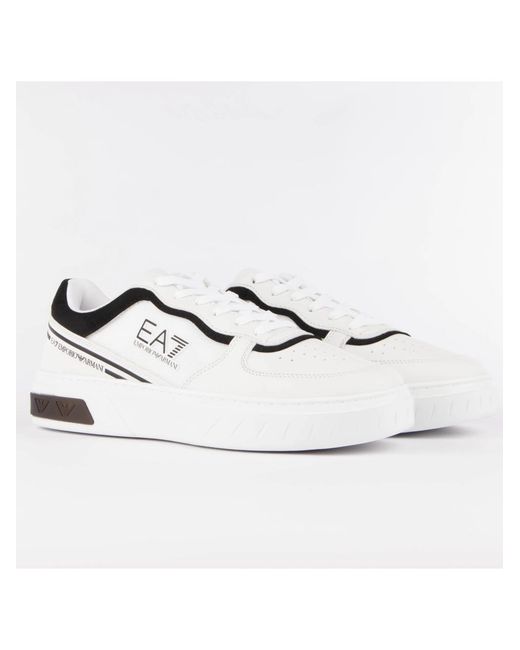 EA7 Herensneakers Met Patch in het White voor heren