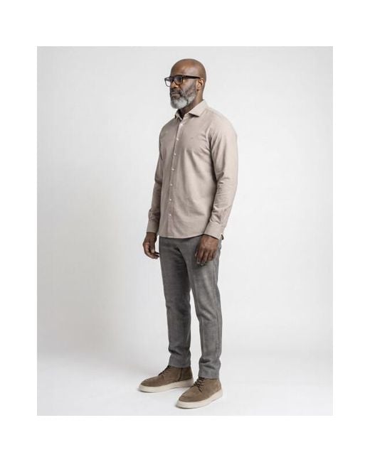 Campbell Casual Overhemd in het Natural voor heren