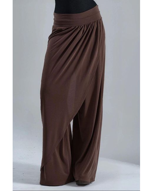 Busem Brede Pantalon Salwar in het Brown