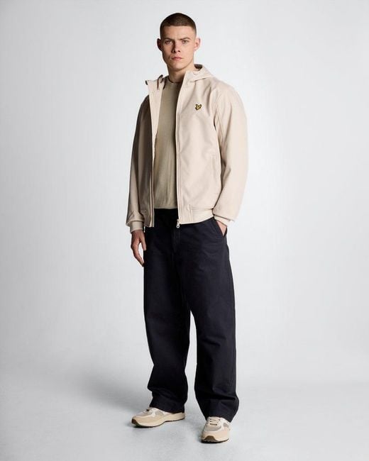 Lyle & Scott Mesh Back Softshell Jack in het Natural voor heren