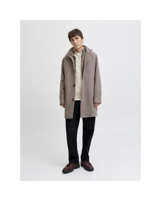 Jack & Jones Trui 12259664 Milano-Cloud Dancer in het White voor heren
