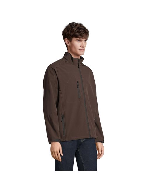 Sol's Relax Soft Shell Jas (Donkere Chocolade) in het Brown voor heren