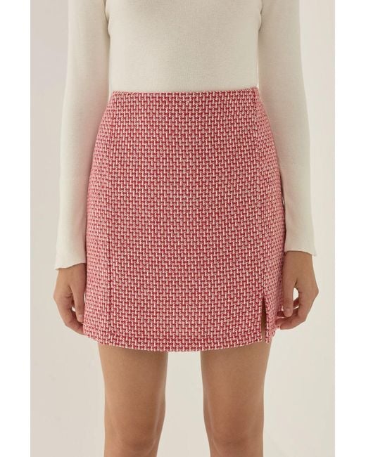 Hiccup Dunne Mini Splitrok in het Pink