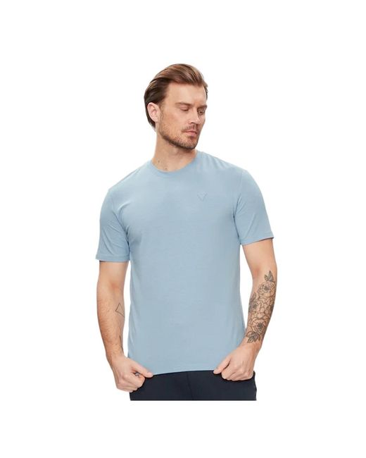 Guess T-Shirt Voor Met Patch in het Blue voor heren