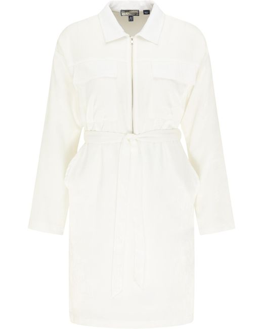 Dreimaster Overhemd Blouse Jurk Dames Wit in het White