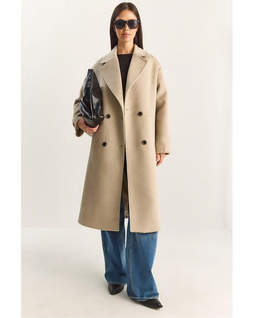 Bianco Lucci Natural Oversized Long Coat