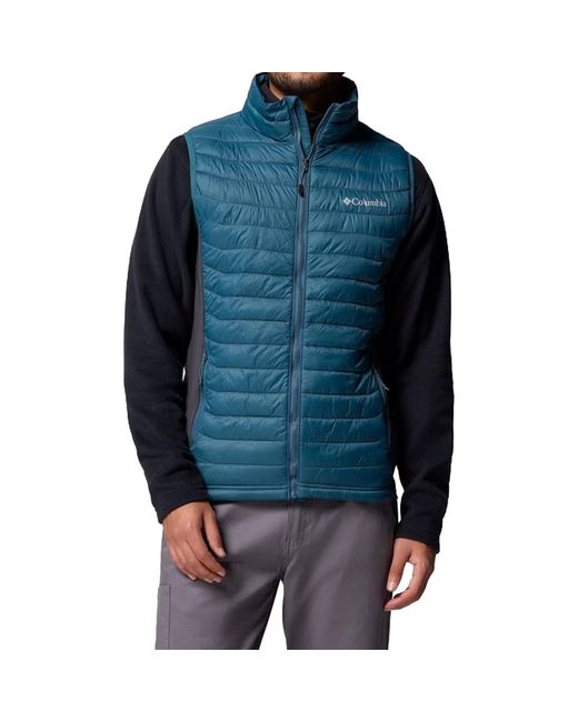 Columbia Blue Powder Pass Hybrid Padded Vest For 2126111 for men