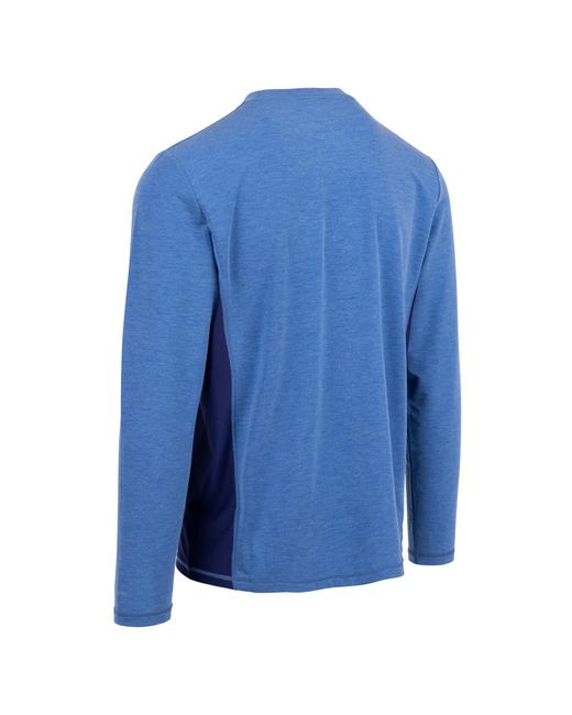 Trespass Blue Charlie Long-Sleeved T-Shirt Marl) for men