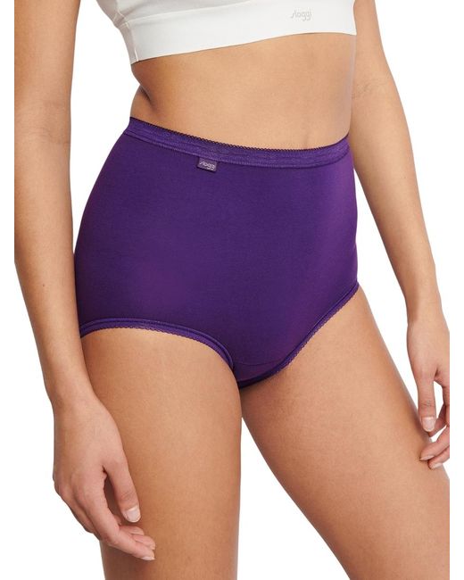 Sloggi Basic+ Maxi 3-Pack Onderbroeken in het Purple