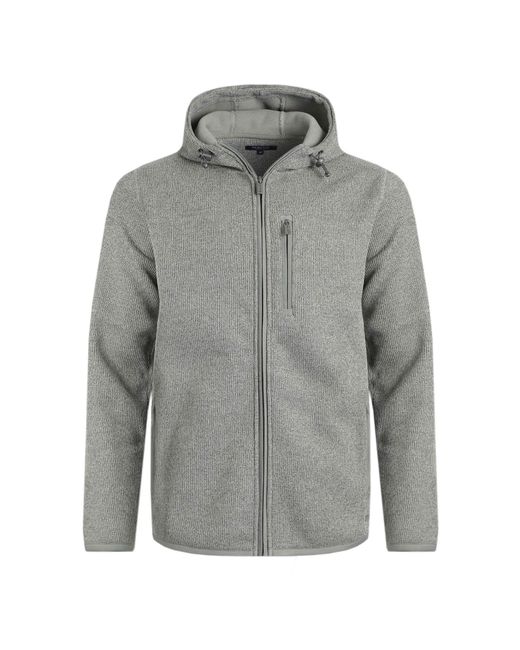 Weird Fish Gray Lockie Bonded Full Zip Fleece Jacket (Limestone) for men