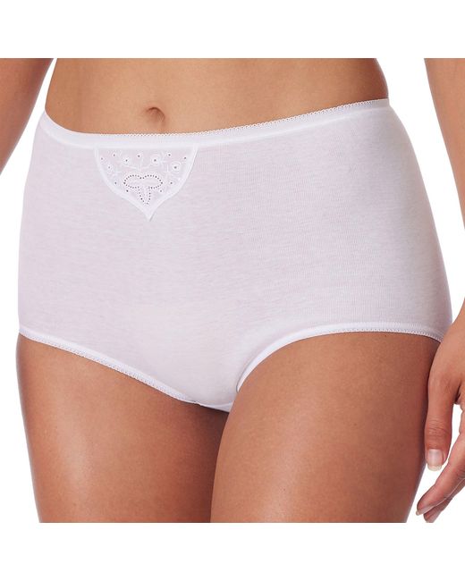 Schiesser Cotton Essentials Slip in het White