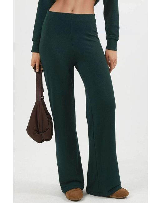 Busem Green High Waist Pull-On Straight Leg Pants