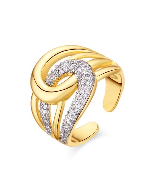 Luxenter Metallic Ring Mit Zirkonia